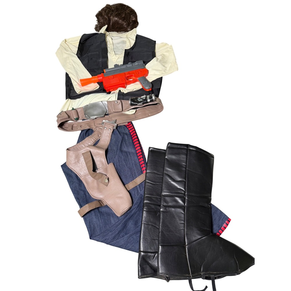 Star Wars Han Solo Adult Costume Set with Vest Holster Blaster & Boot Tops